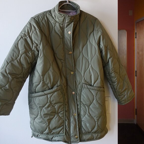 J. Crew Jackets & Blazers - J Crew Signature Puffer Quilted Cocoon PrimaLoft Full Zip Jacket MP petite MED
